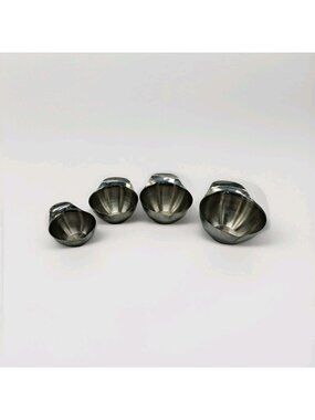 Vollrath Set of 4 Stainless Steel Transfer Vessel Bowls- 4 oz 8 12 16 #46660